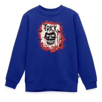 Trick Totenkopf - Kinder Premium Organic Sweatshirt - Royalblau - Vorne - AI Model Kid Female (0cm)