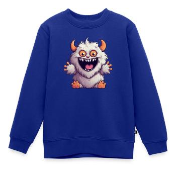 Flauschiges Monster - Kinder Premium Organic Sweatshirt - Royalblau - Vorne - AI Model Kid Female (0cm)