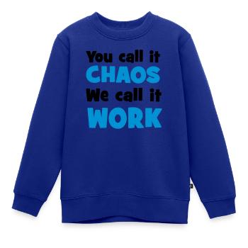 Arbeit - Kinder Premium Organic Sweatshirt - Royalblau - Vorne - AI Model Kid Female (0cm)