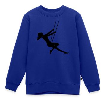 Mädchen auf Schaukel - Kinder Premium Organic Sweatshirt - Royalblau - Vorne - AI Model Kid Female (0cm)
