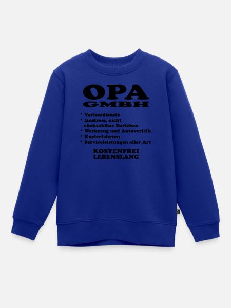 Opa GMBH - Kinder Premium Organic Sweatshirt - Royalblau