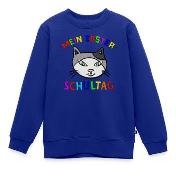 Erster Schultag - Kinder Premium Organic Sweatshirt - Royalblau - Vorne - AI Model Kid Female (0cm)