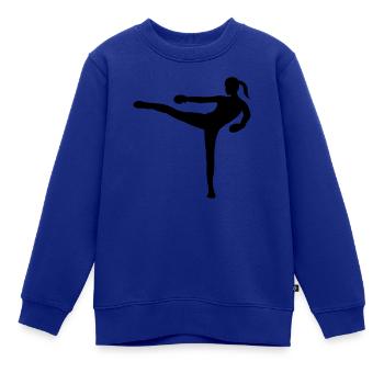 kickboxing woman - Kinder Premium Organic Sweatshirt - Royalblau - Vorne - AI Model Kid Female (0cm)