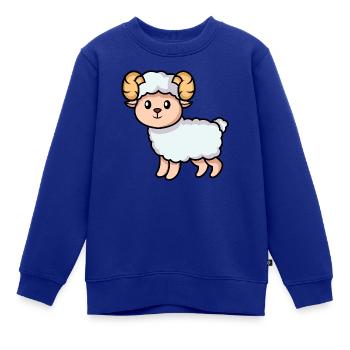 Sternzeichen Widder - Kinder Premium Organic Sweatshirt - Royalblau - Vorne - AI Model Kid Female (0cm)