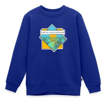 Life is a dancefloor - Kinder Premium Organic Sweatshirt - Royalblau - Vorne - AI Model Kid Female (0cm)
