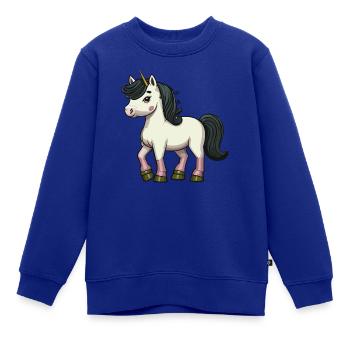 unique unicorn - Kinder Premium Organic Sweatshirt - Royalblau - Vorne - AI Model Kid Female (0cm)