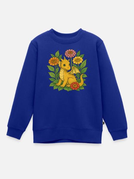 Drache - Kinder Premium Organic Sweatshirt - Royalblau