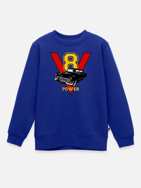v8 - Kinder Premium Organic Sweatshirt - Royalblau