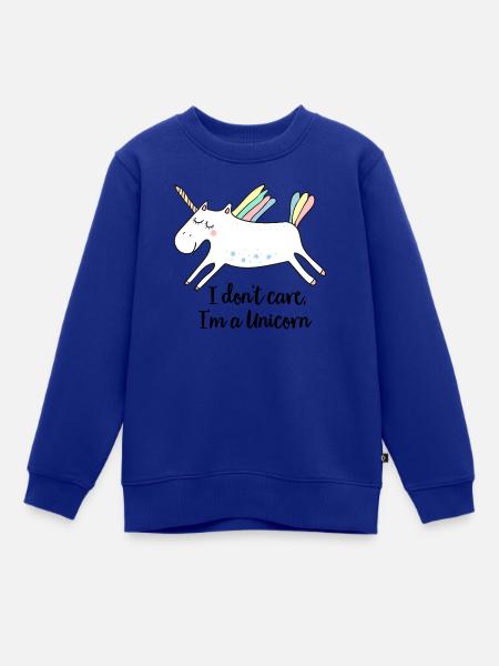 Einhorn - Kinder Premium Organic Sweatshirt - Royalblau