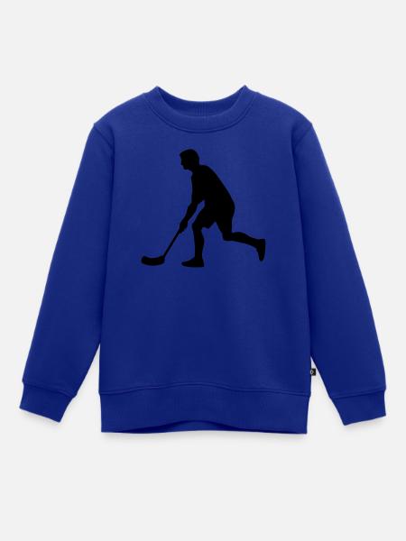 Floorball - Kinder Premium Organic Sweatshirt - Royalblau