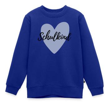 Schulkind - Kinder Premium Organic Sweatshirt - Royalblau - Vorne - AI Model Kid Female (0cm)