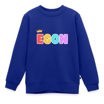 Egon! Personalisierbar - Kinder Premium Organic Sweatshirt - Royalblau - Vorne - AI Model Kid Female (0cm)