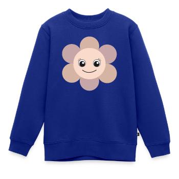 Blümchen - Kinder Premium Organic Sweatshirt - Royalblau - Vorne - AI Model Kid Female (0cm)