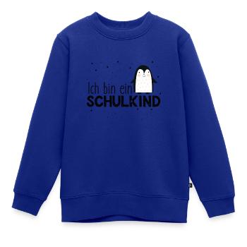 Ich bin ein Schulkind - Erstklässler - Pinguin - Kinder Premium Organic Sweatshirt - Royalblau - Vorne - AI Model Kid Female (0cm)