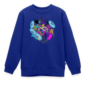 Graffiti music - Kinder Premium Organic Sweatshirt - Royalblau - Vorne - AI Model Kid Female (0cm)