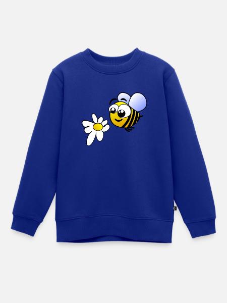 Biene - Kinder Premium Organic Sweatshirt - Royalblau