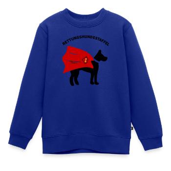 Rettungshund Superdog Hundestaffel - Kinder Premium Organic Sweatshirt - Royalblau - Vorne - AI Model Kid Female (0cm)