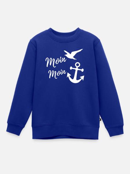 Moin moin - Kinder Premium Organic Sweatshirt - Royalblau