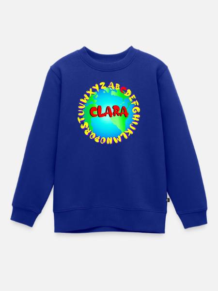ABC CLARA - Kinder Premium Organic Sweatshirt - Royalblau