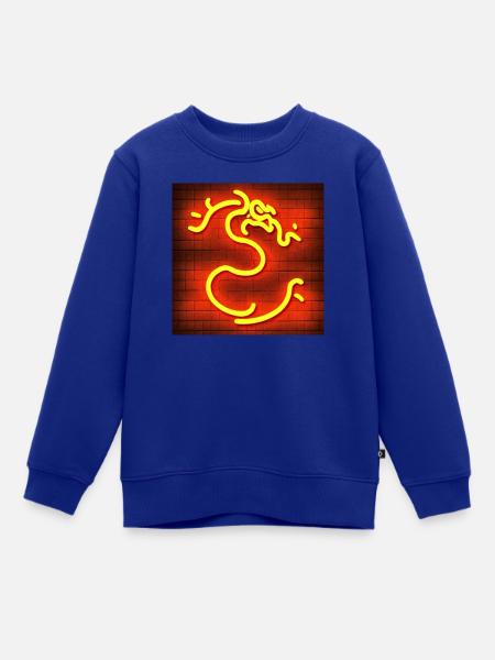 Drache - Kinder Premium Organic Sweatshirt - Royalblau