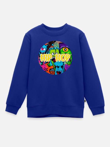 Hip Hop Graffiti - Kinder Premium Organic Sweatshirt - Royalblau