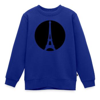 Eiffelturm - Kinder Premium Organic Sweatshirt - Royalblau - Vorne - AI Model Kid Female (0cm)