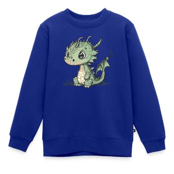 Cute Little Dragon - Kinder Premium Organic Sweatshirt - Royalblau - Vorne - AI Model Kid Female (0cm)