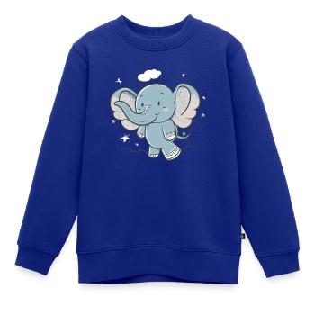 Cute Little Elephant - Kinder Premium Organic Sweatshirt - Royalblau - Vorne - AI Model Kid Female (0cm)