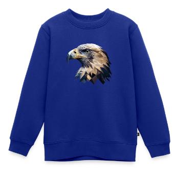 EAGLE - Kinder Premium Organic Sweatshirt - Royalblau - Vorne - AI Model Kid Female (0cm)