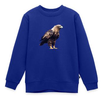 EAGLE - Kinder Premium Organic Sweatshirt - Royalblau - Vorne - AI Model Kid Female (0cm)