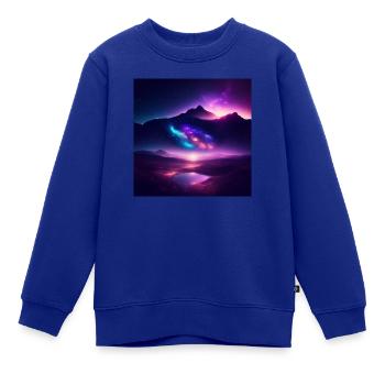 Polarlichter - Kinder Premium Organic Sweatshirt - Royalblau - Vorne - AI Model Kid Female (0cm)