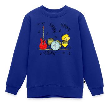 Musikinstrumente - Kinder Premium Organic Sweatshirt - Royalblau - Vorne - AI Model Kid Female (0cm)