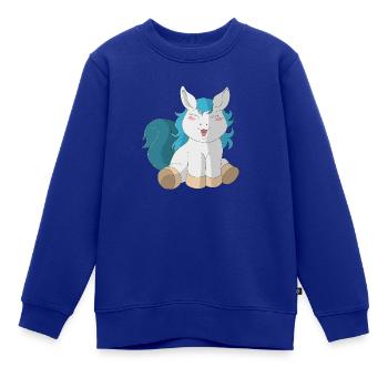 Kleines süßes Pferd / Pony (blau) - Kinder Premium Organic Sweatshirt - Royalblau - Vorne - AI Model Kid Female (0cm)