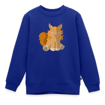 Kleines süßes Pferd / Pony (braun) - Kinder Premium Organic Sweatshirt - Royalblau - Vorne - AI Model Kid Female (0cm)