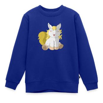 Kleines süßes Pferd / Pony (weiß-gelb) - Kinder Premium Organic Sweatshirt - Royalblau - Vorne - AI Model Kid Female (0cm)