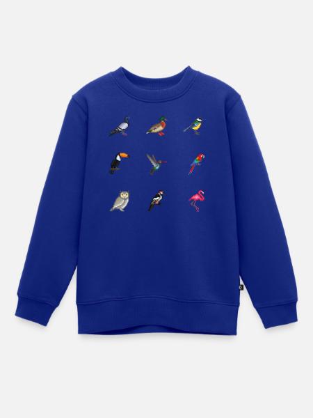 Vögel - Kinder Premium Organic Sweatshirt - Royalblau