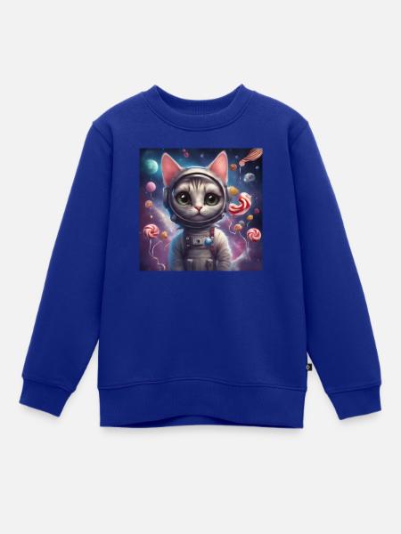 Katze Katze Katze - Kinder Premium Organic Sweatshirt - Royalblau