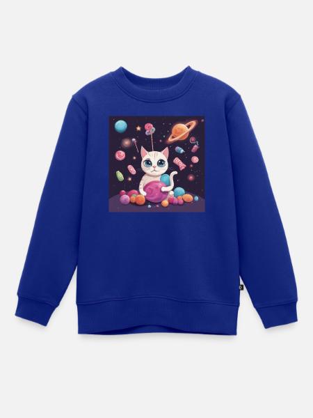 Katze Katze Katze - Kinder Premium Organic Sweatshirt - Royalblau