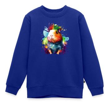 Meerschweinchen Superstar - Kinder Premium Organic Sweatshirt - Royalblau - Vorne - AI Model Kid Female (0cm)