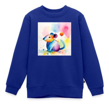 Kleines Mäuschen - Kinder Premium Organic Sweatshirt - Royalblau - Vorne - AI Model Kid Female (0cm)