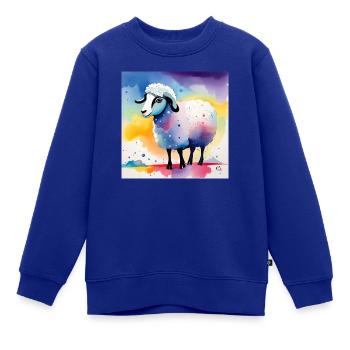 Schäfchen auf der Weide - Kinder Premium Organic Sweatshirt - Royalblau - Vorne - AI Model Kid Female (0cm)