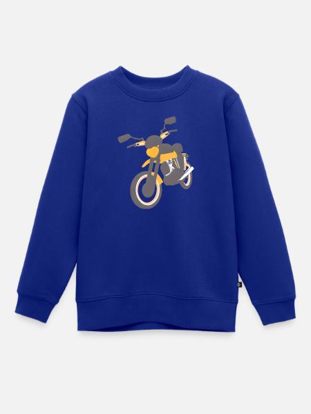 Motorrad Motorcross Motorradfahrer Motorradfan - Kinder Premium Organic Sweatshirt - Royalblau