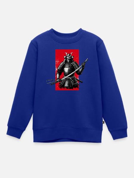 Samurai - Kinder Premium Organic Sweatshirt - Royalblau
