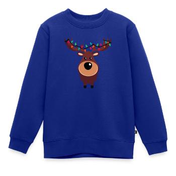 Rentier - Kinder Premium Organic Sweatshirt - Royalblau - Vorne - AI Model Kid Female (0cm)