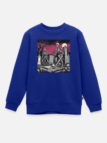Skelett Freunde - Kinder Premium Organic Sweatshirt - Royalblau