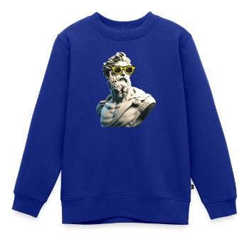 Die coolste Skulptur EVER!! - Kinder Premium Organic Sweatshirt - Royalblau - Vorne - AI Model Kid Female (0cm)