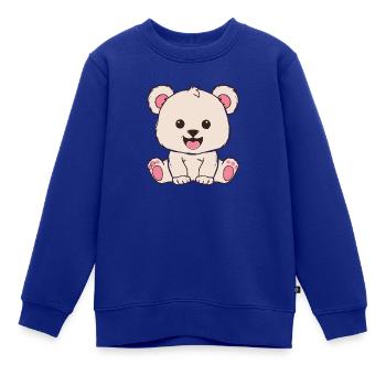 Kinder Knuddel Bär - Kinder Premium Organic Sweatshirt - Royalblau - Vorne - AI Model Kid Female (0cm)