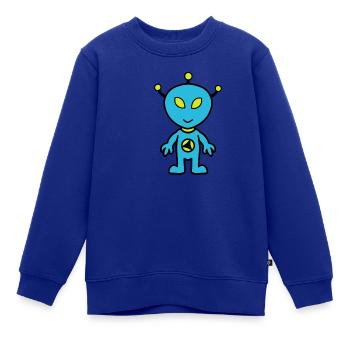 Außerirdischer - Kinder Premium Organic Sweatshirt - Royalblau - Vorne - AI Model Kid Female (0cm)