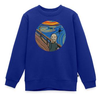 Der Schreew - Kinder Premium Organic Sweatshirt - Royalblau - Vorne - AI Model Kid Female (0cm)