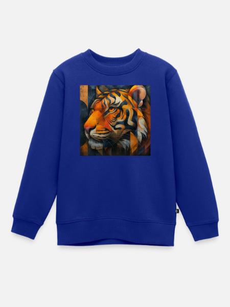 Tiger - Kinder Premium Organic Sweatshirt - Royalblau